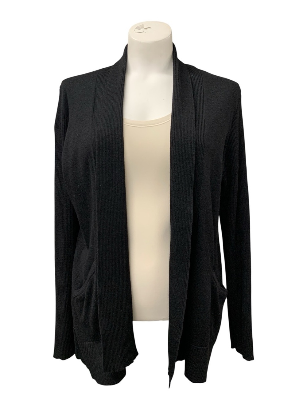 Verve Ami Black Open-Front Women's Cardigan
